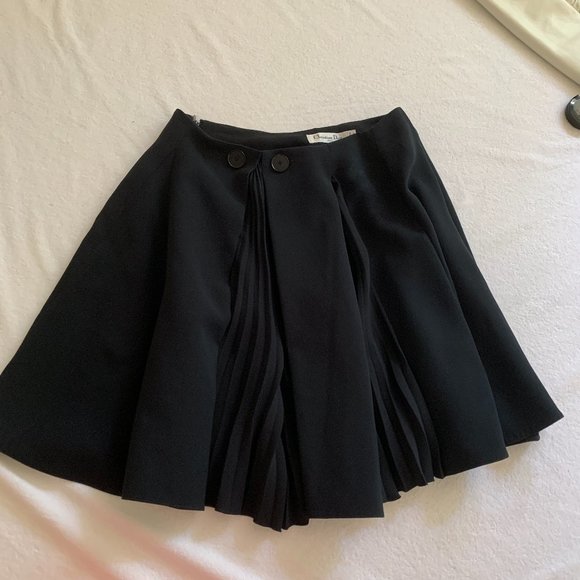 Dior Dresses & Skirts - Dior dark navy mini pleated silk skirt FR 36 2 4